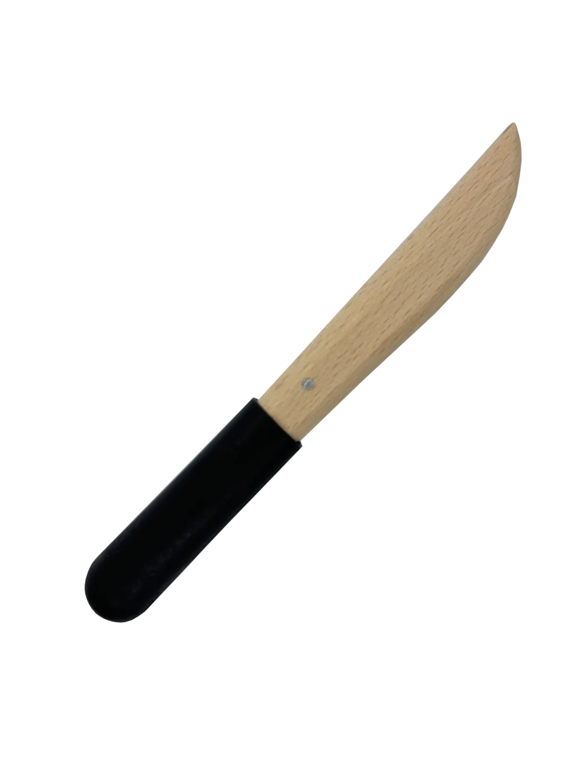 Entgratmesser Nr. 130 mit Holzgriff und schwarzer Kunstoffkappe