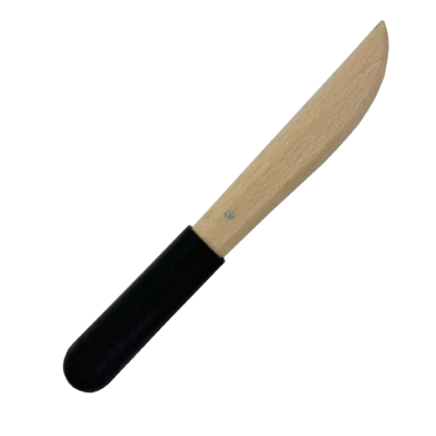 Entgratmesser Nr. 130 mit Holzgriff und schwarzer Kunstoffkappe