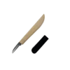 Entgratmesser Nr. 130 mit Holzgriff und schwarzer Kunstoffkappe