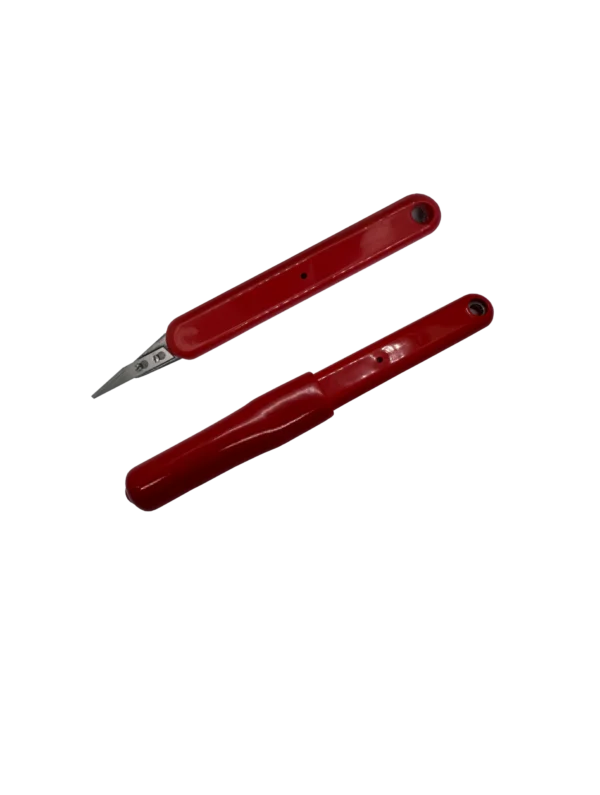 2010000_messer_mit_kappe_seite_2x_klein Präzisionsmesser Nr. 100 rot