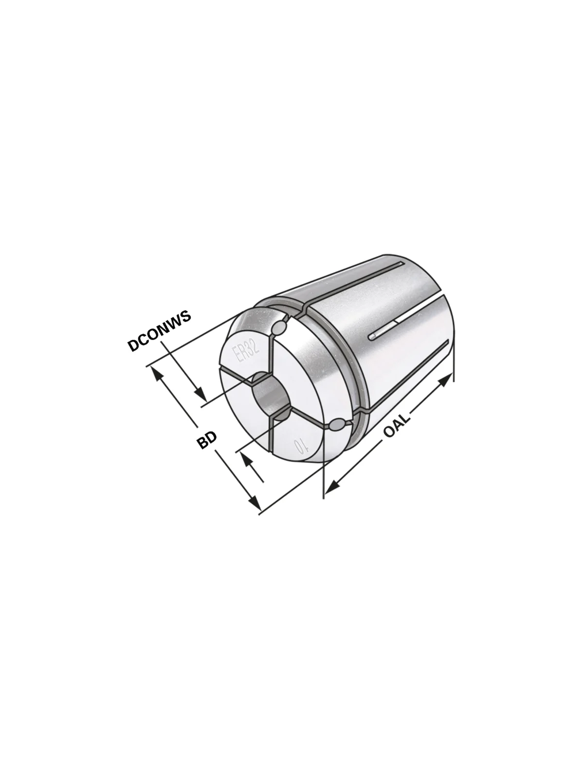 ER16 mit Abdichtung für IK | 426E | < 15 µm | Ø 3 bis Ø10mm