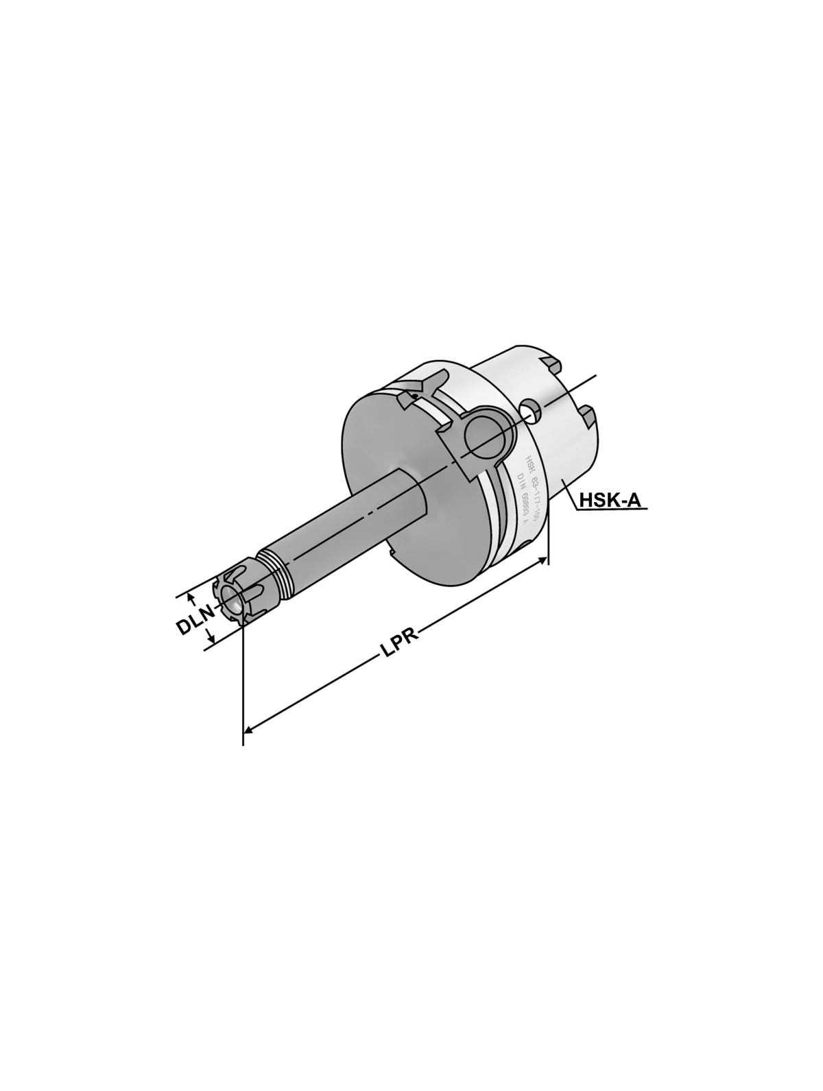 ER-Spannzangenfutter HSK 32 - 2/16 - 80 | ER 25 | Mini