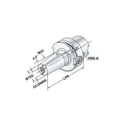 Schrumpffutter mit Kühlkanälen 4,5° HSK 63 - (D14-32) - (L90-160)