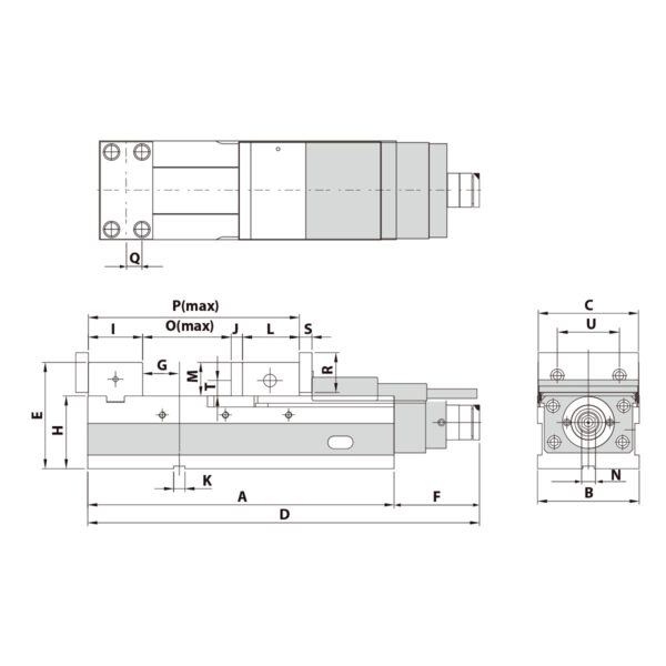 Präzisionsschraubstock AVQ-125G/HV mechanisch mit Spannkraftverstärker