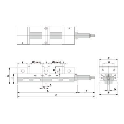 Doppelspannstock ALD-60G/HV mechanisch