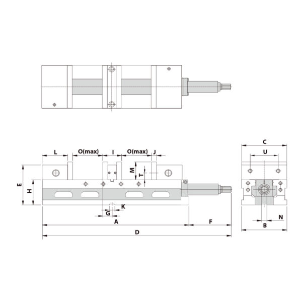 Doppelspannstock ALD-60G/HV mechanisch