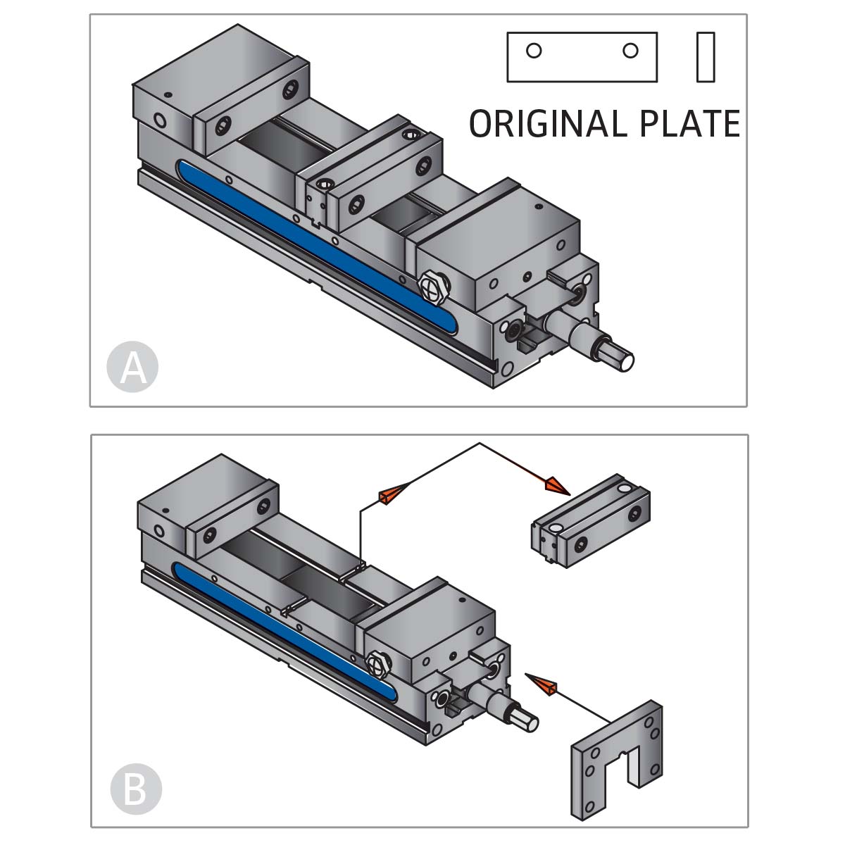 Doppelspannstock ALD-60G/HV mechanisch