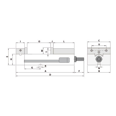 Präzisionsschraubstock AMC-60G/HV mechanisch