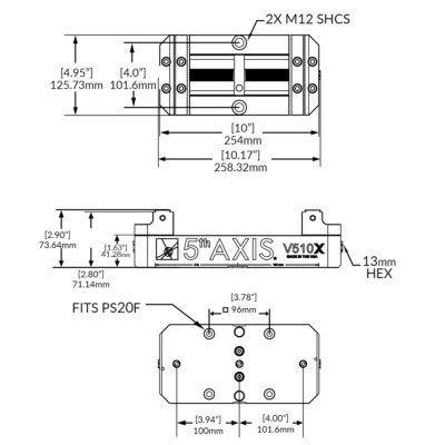Zentrischspanner V510X RockLock™ 96mm