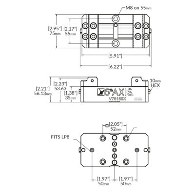 Zentrischspanner V75150X RockLock™ 52mm